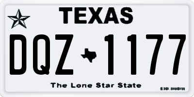 TX license plate DQZ1177