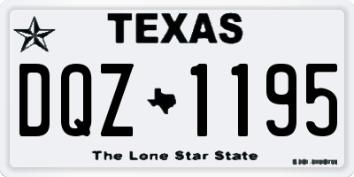 TX license plate DQZ1195