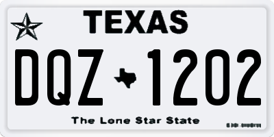 TX license plate DQZ1202