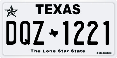 TX license plate DQZ1221