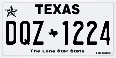 TX license plate DQZ1224
