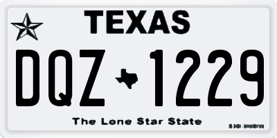 TX license plate DQZ1229