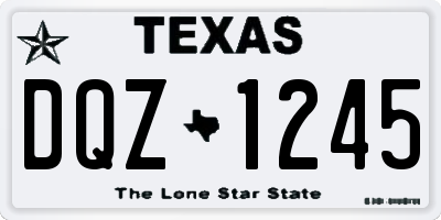 TX license plate DQZ1245
