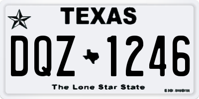 TX license plate DQZ1246