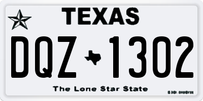 TX license plate DQZ1302