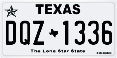 TX license plate DQZ1336
