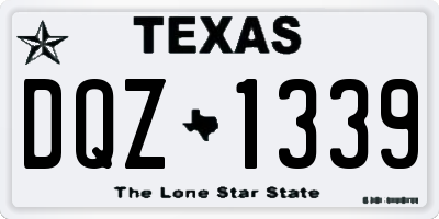TX license plate DQZ1339