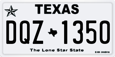 TX license plate DQZ1350