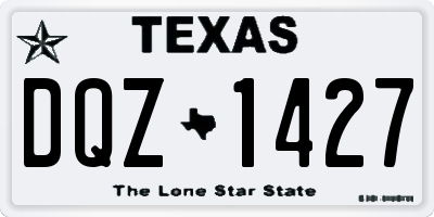 TX license plate DQZ1427