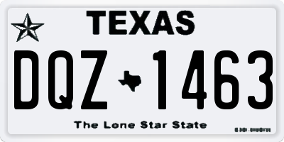 TX license plate DQZ1463