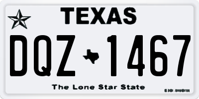 TX license plate DQZ1467
