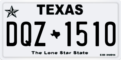TX license plate DQZ1510
