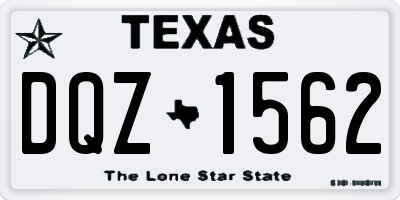 TX license plate DQZ1562