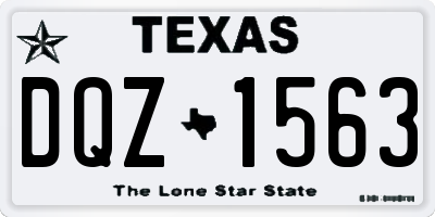 TX license plate DQZ1563