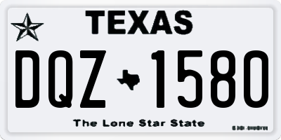TX license plate DQZ1580