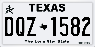 TX license plate DQZ1582