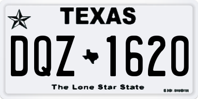 TX license plate DQZ1620