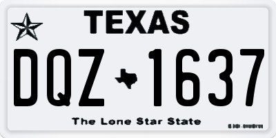TX license plate DQZ1637