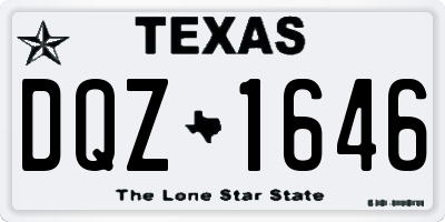 TX license plate DQZ1646