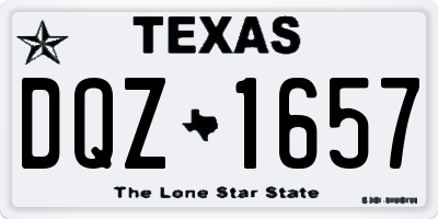 TX license plate DQZ1657