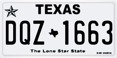 TX license plate DQZ1663