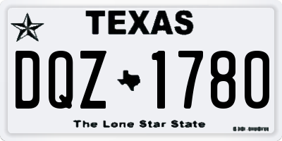 TX license plate DQZ1780