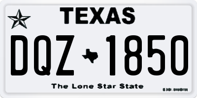 TX license plate DQZ1850