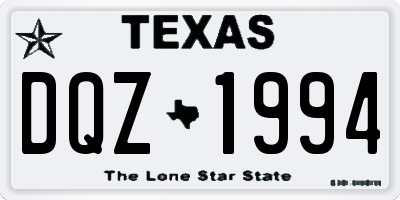 TX license plate DQZ1994