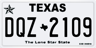 TX license plate DQZ2109