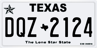 TX license plate DQZ2124