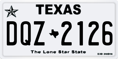 TX license plate DQZ2126