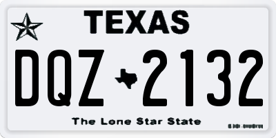TX license plate DQZ2132