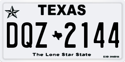 TX license plate DQZ2144