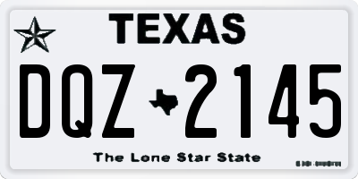 TX license plate DQZ2145