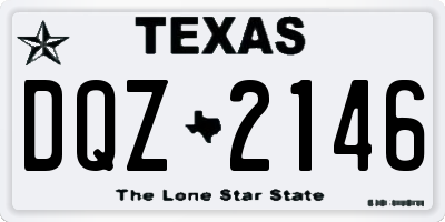 TX license plate DQZ2146