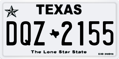 TX license plate DQZ2155