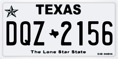 TX license plate DQZ2156