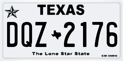 TX license plate DQZ2176