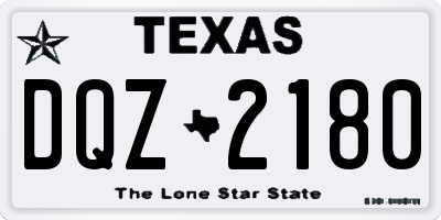TX license plate DQZ2180