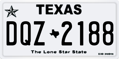 TX license plate DQZ2188
