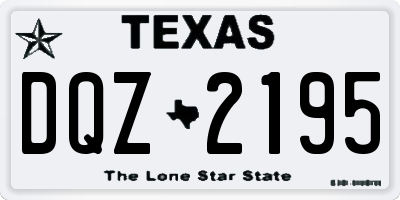 TX license plate DQZ2195