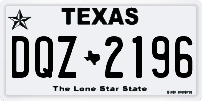 TX license plate DQZ2196