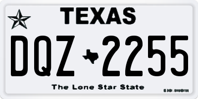 TX license plate DQZ2255