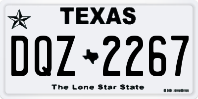 TX license plate DQZ2267
