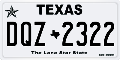 TX license plate DQZ2322
