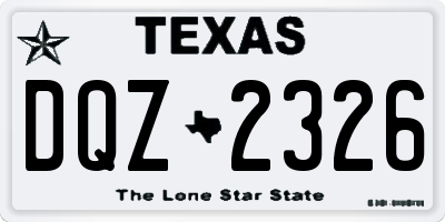 TX license plate DQZ2326