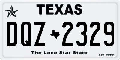 TX license plate DQZ2329
