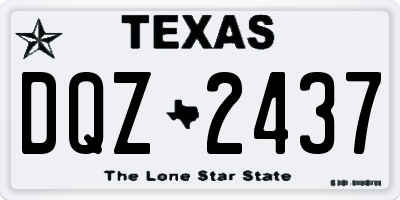 TX license plate DQZ2437