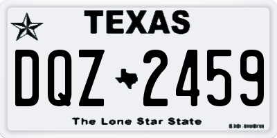 TX license plate DQZ2459