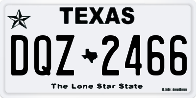 TX license plate DQZ2466